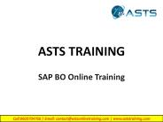 SAP BO Online Training-ASTSTraining