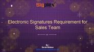 Electronic Signatures Sales Team