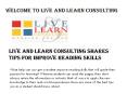 Live and Learn Consulting shares tips for improve reading skills PowerPoint PPT Presentation