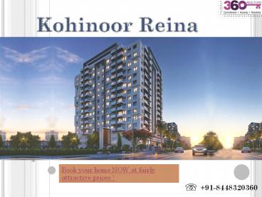 Residential apartments in Pune | Kohinoor Reina