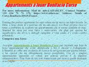 Appartements à louer Bonifacio Corse