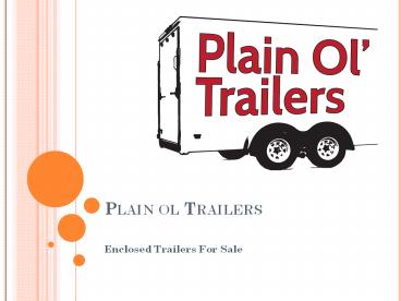 Plain Ol Trailers Georgia