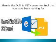 Migrate olm to pst with convenience: