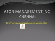 aeon management Inc --- Chennai Velachery Reviews (***)
