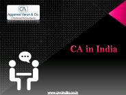 Chartered Accountant in India - (+91)-9999275999 – AVC India