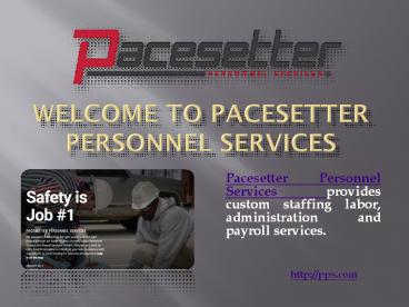 Employment with Pacesetter at pps.com
