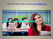 HRM 595 Start With a Dream/newtonhelp.com