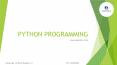python programming PowerPoint PPT Presentation