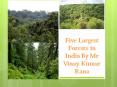 Five Largest Forests in India By Mr Vinay Kumar Rana PowerPoint PPT Presentation