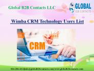  Wimba CRM Technology Users List