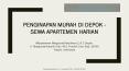 Penginapan Murah Depok -  Sewa Apartemen Harian di Depok PowerPoint PPT Presentation