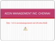 aeon management Inc Chennai - Velachery Reviews (***)