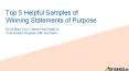 Top 5 Helpful Samples of Winning Statements of Purpose PowerPoint PPT Presentation