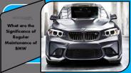 What are the Significance of Regular Maintenance of BMW