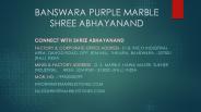 BANSWARA PURPLE MARBLE SHREE ABHAYANAND