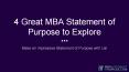 4 Great MBA Statement of Purpose to Explore PowerPoint PPT Presentation
