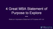 4 Great MBA Statement of Purpose to Explore