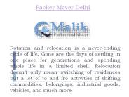Packer Mover Delhi
