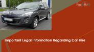 Important Legal Information Regarding Car Hire