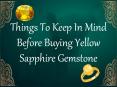 Things to keep in mind before buying Yellow Sapphire Gemstone