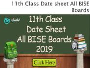11th Class Date sheet All BISE Boards
