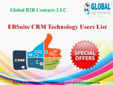  EBSuite CRM Technology Users List