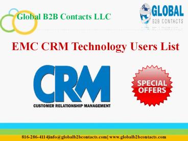  EMC CRM Technology Users List