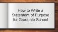 How to Write a Statement of Purpose for Graduate School PowerPoint PPT Presentation