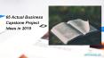 65 Actual Business Capstone Project Ideas in 2019 PowerPoint PPT Presentation