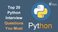 Top 20 Python Interview Questions You Must Prepare In 2019 PowerPoint PPT Presentation