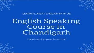 English Speaking Classes In Chandigarh-ESCC