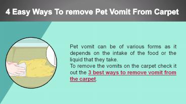 4 Easy Ways To remove Pet Vomit From Carpet