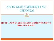 Aeon Management Inc - Chennai (Velachery)*****