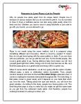 Reasons to Love Pizza a Lot by People PowerPoint PPT Presentation