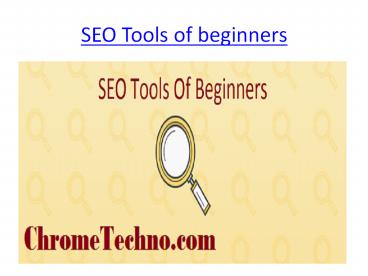 SEO Tools of beginners