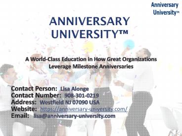 Corporate Anniversary Forum | Milestone Anniversary Ideas