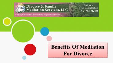 Benefits Of Mediation For Divorce