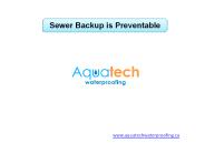 Sewer Backup is Preventable