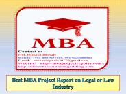 Best MBA Project Report on Legal or Law Industry