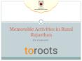 Memorable Activities in Rural Rajasthan PowerPoint PPT Presentation