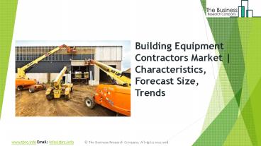 Building Equipment Contractors Global Market Report 2019
