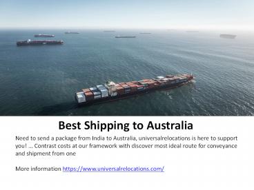 Best Shipping to Australia