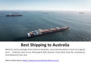 Best Shipping to Australia