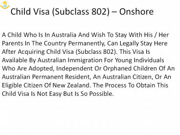 Subclass 802| ISA Migrations & Education Consultants