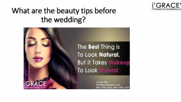 What are the beauty tips before the wedding?