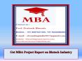 Get MBA Project Report on Biotech Industry PowerPoint PPT Presentation