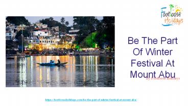 Be The Part Of Winter Festival At Mount Abu (1)