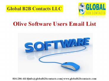 Olive Software Users Email List