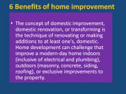 6 Benefits of home improvement