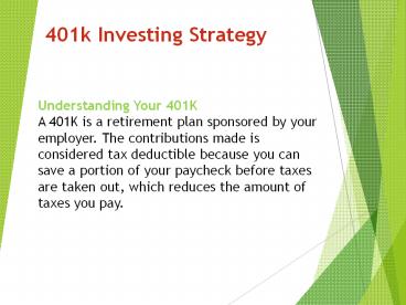 401k investing strategy | 401k Retirement Plan